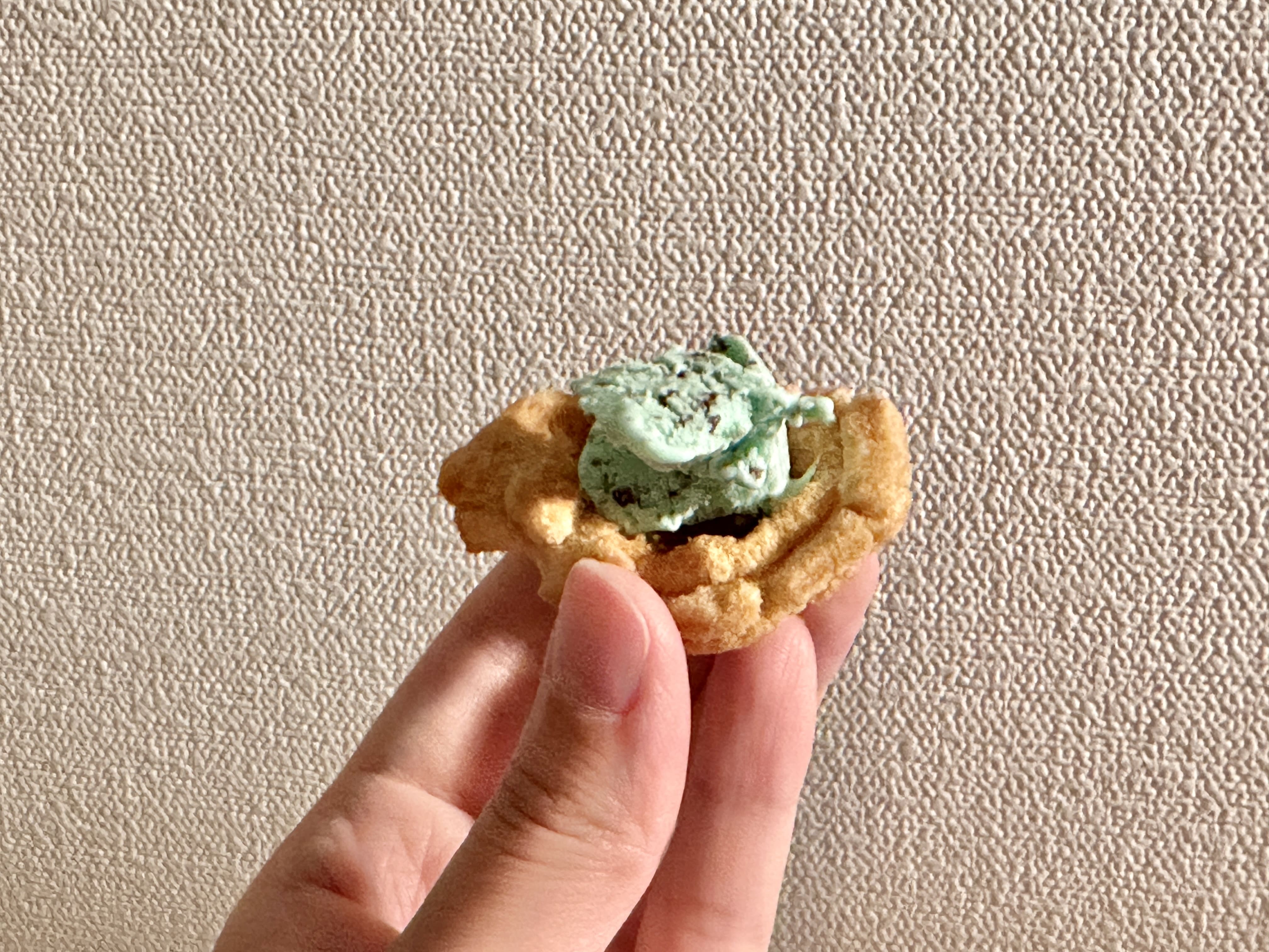 烏龜鹽仙貝和Blue Seal冰淇淋的組合