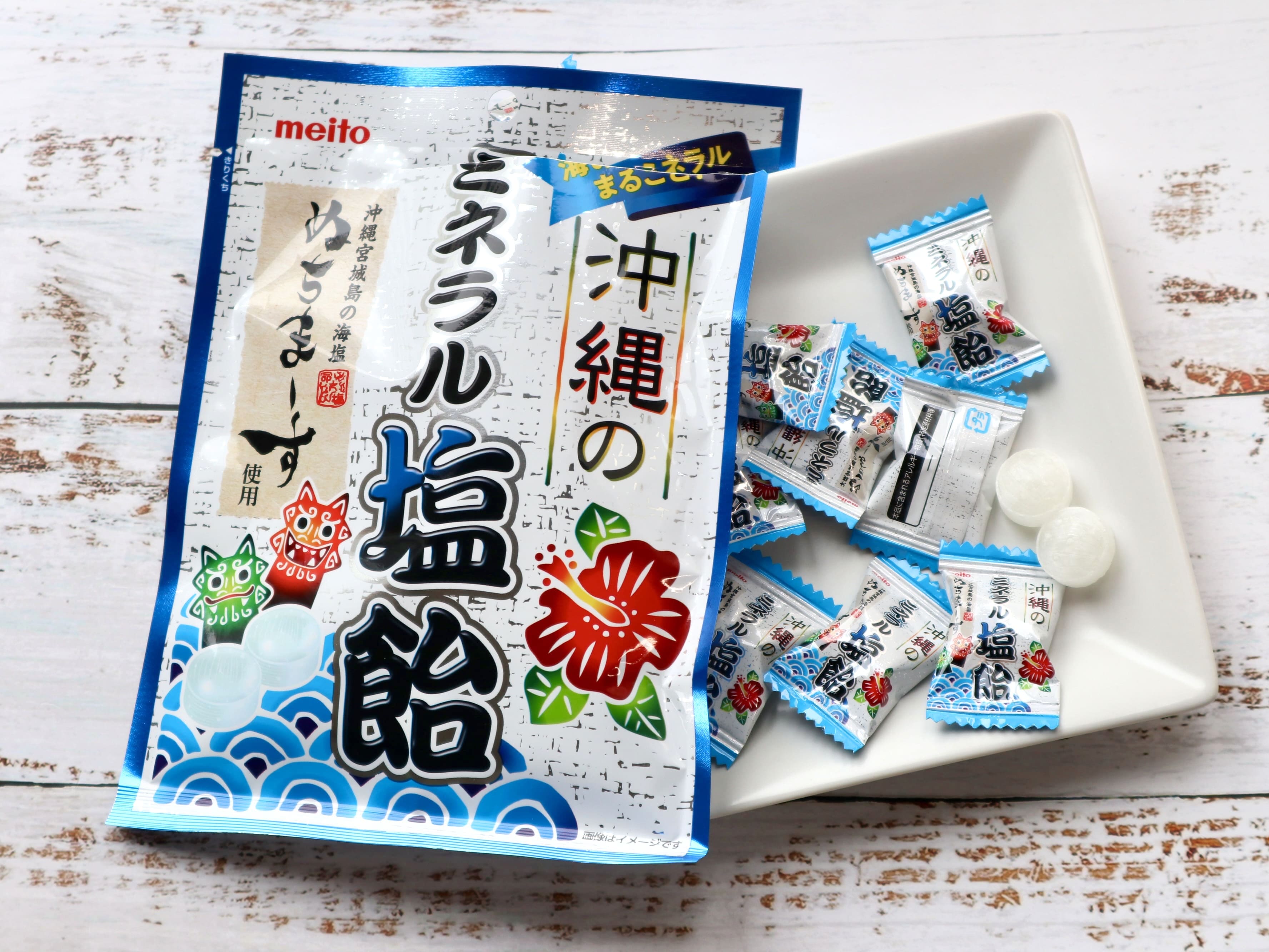 名糖 沖繩鹽風味糖果 213日圓 吃起來很溫潤,不刺激,鹹甜鹹甜的,很適合開車自駕的時候含著吃