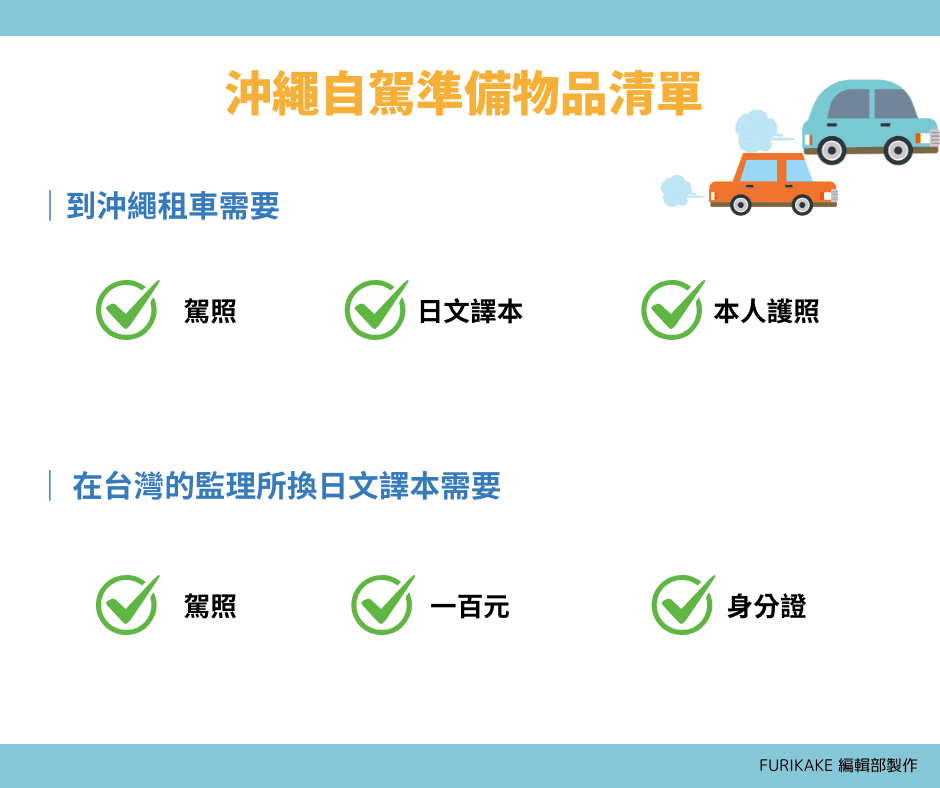 沖繩自駕租車準備清單