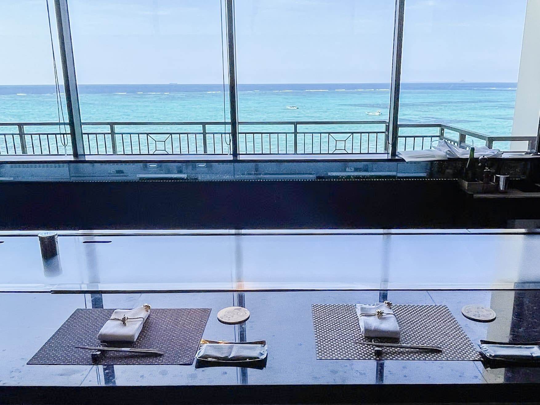 從5F鐵板燒餐廳「神戸」看出去的海景