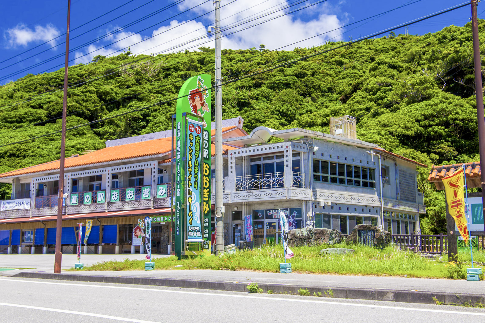 靠近山原地區的「道之驛大宜味」,除了可以入手符合當地特色的伴手禮之外,還有美景可以看