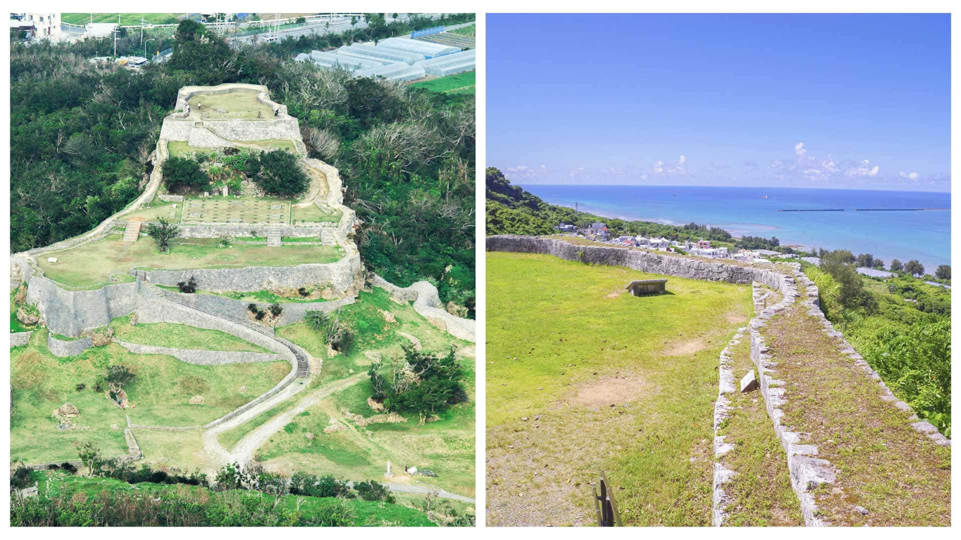 琉球王國時期英雄按司「阿麻和利」的居城，在 2000 年被納入沖繩世界遺產行列