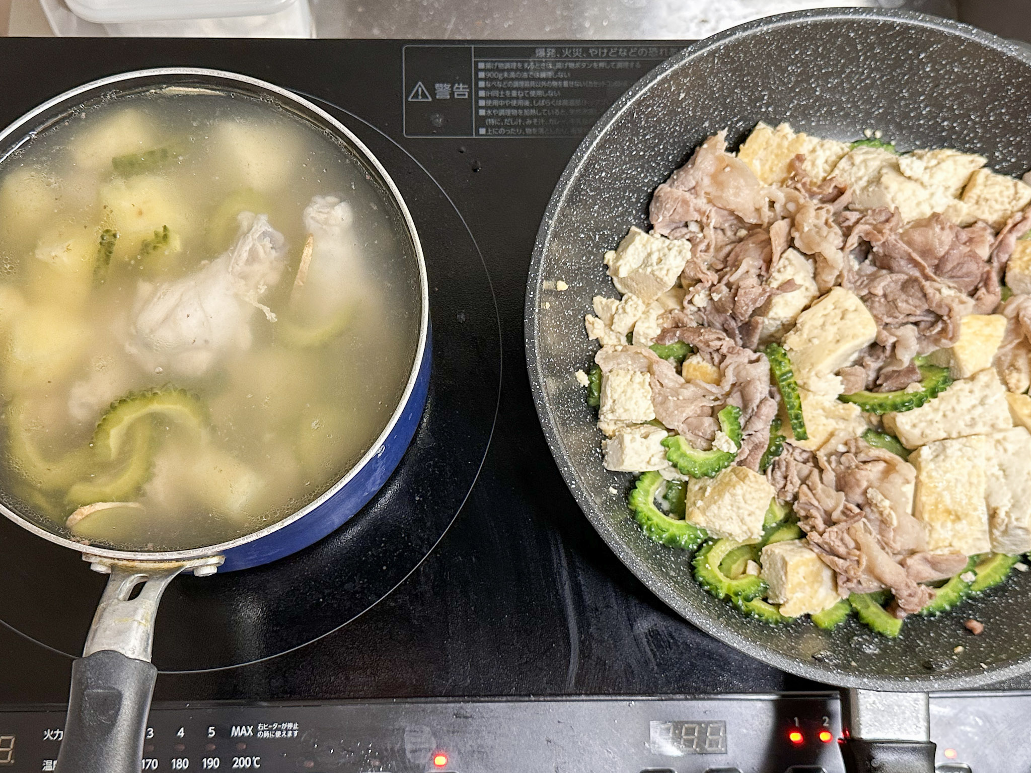 苦瓜炒蛋&苦瓜鳳梨雞湯