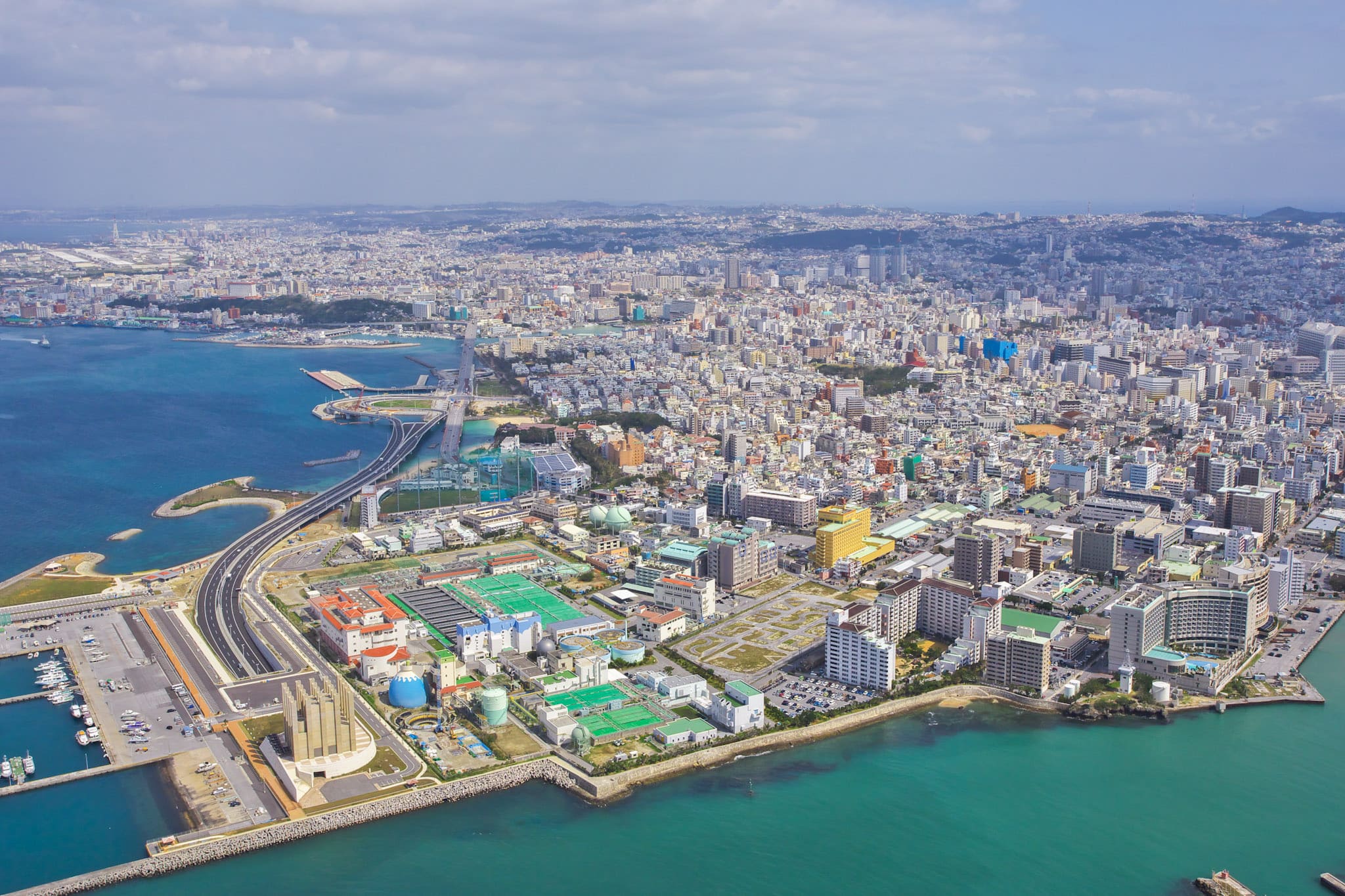 俯瞰那霸市街景