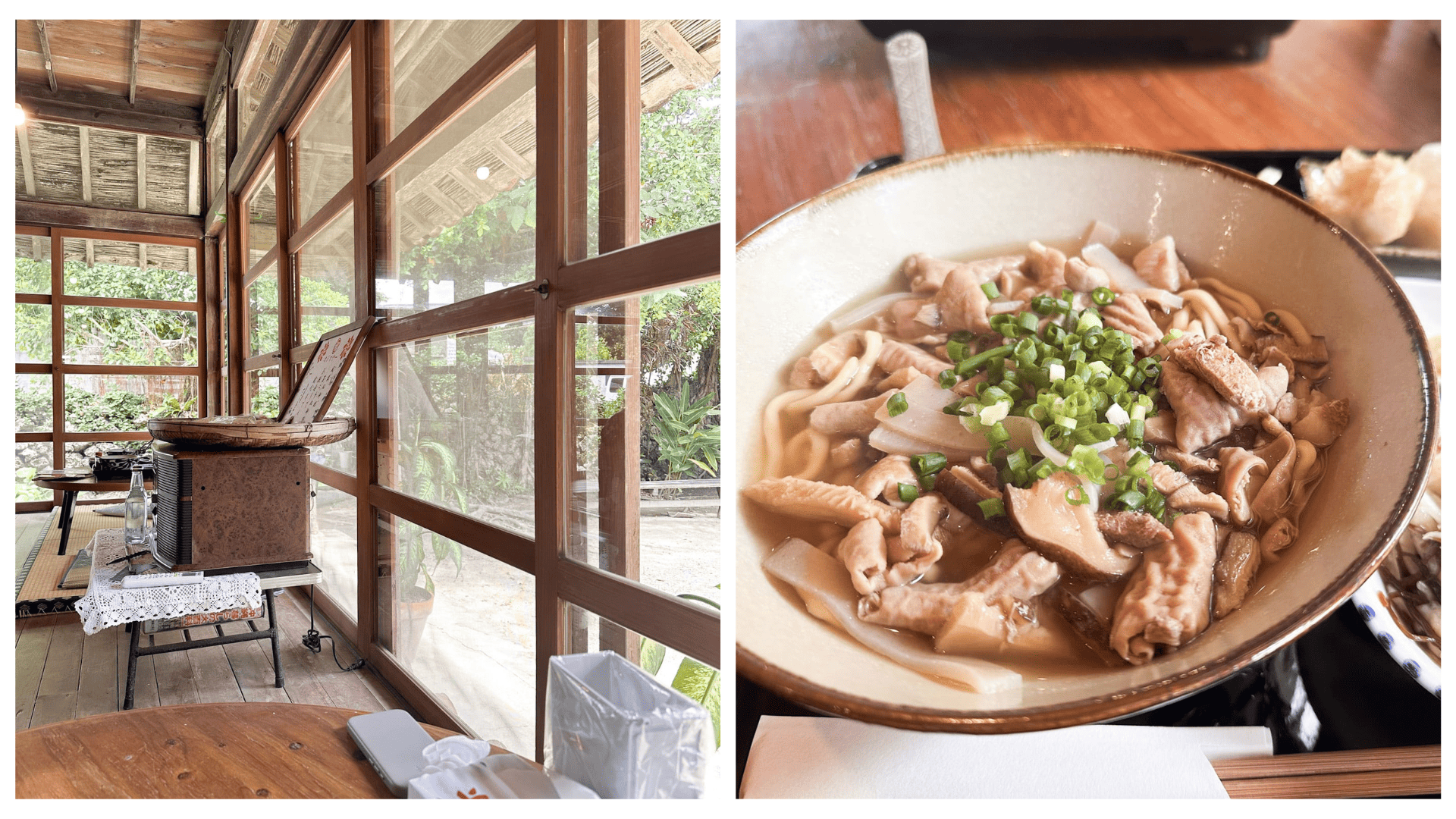 古民家食堂 てぃーらぶい的招牌是內臟沖繩麵。古民家的氛圍讓人流連忘返。